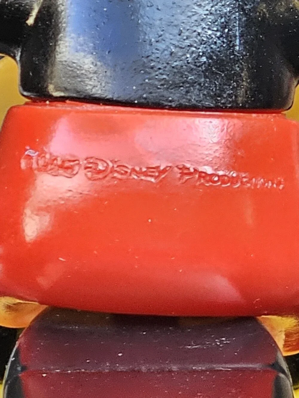 Vintage Mickey Mouse Yellow Wind-up Scooter Toy 1982 Masudaya Japan